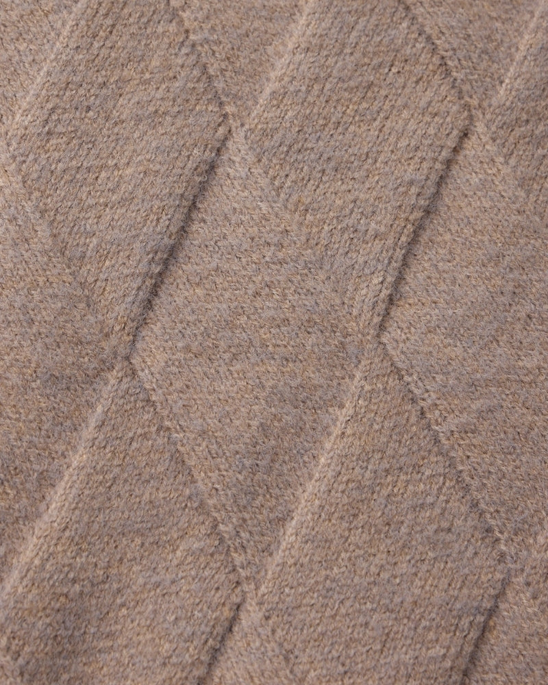 Heritage Diamond Knit Zip Cardigan