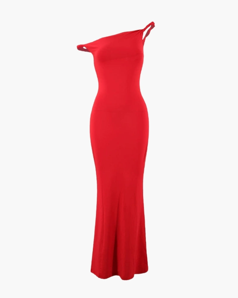 One-Shoulder Bodycon Long Dress