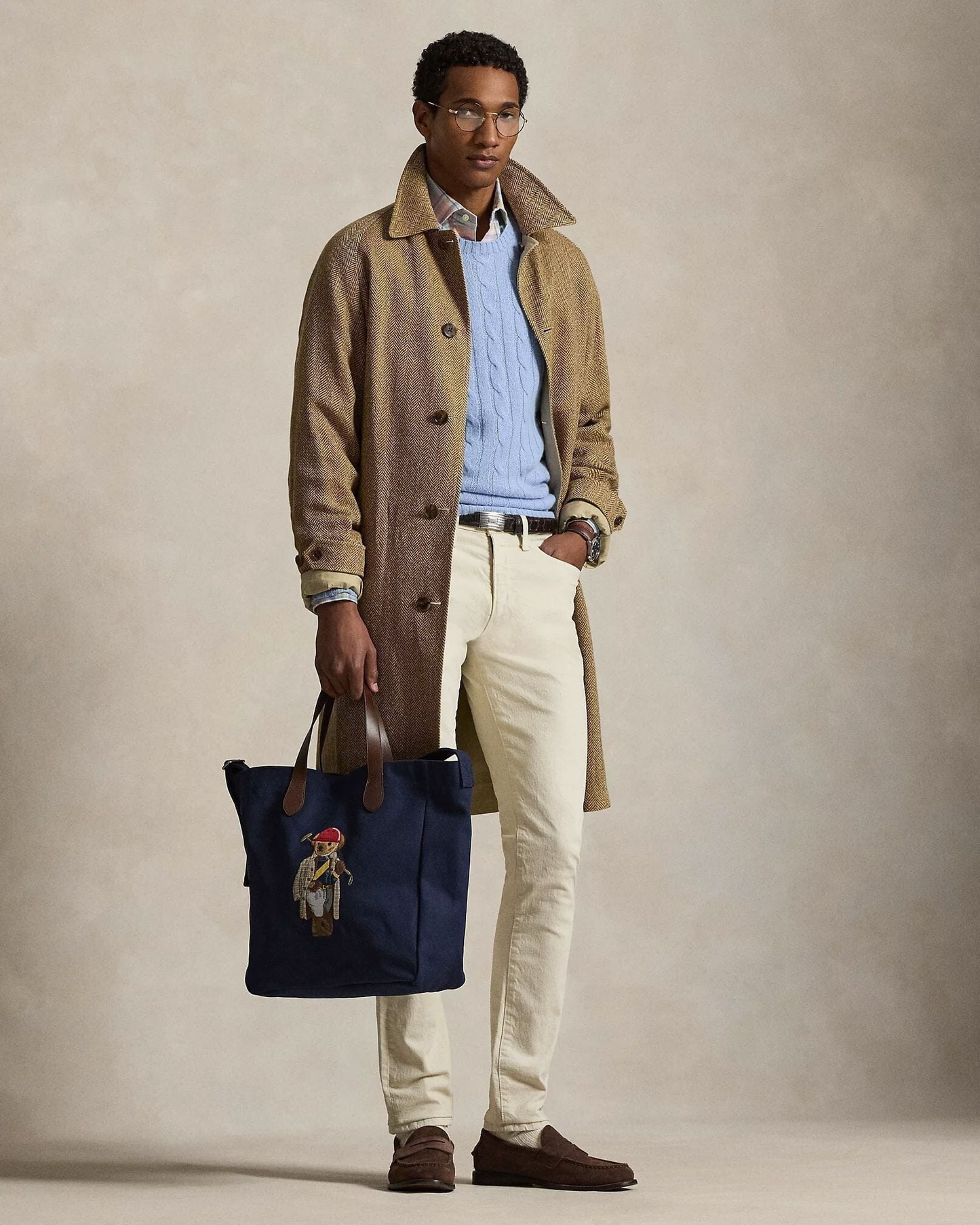 Bear Canvas Shopper Tote