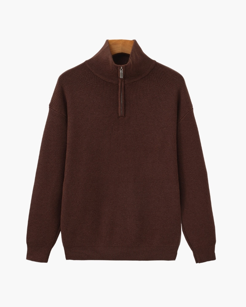 Refined Half-Zip Knit Pullover