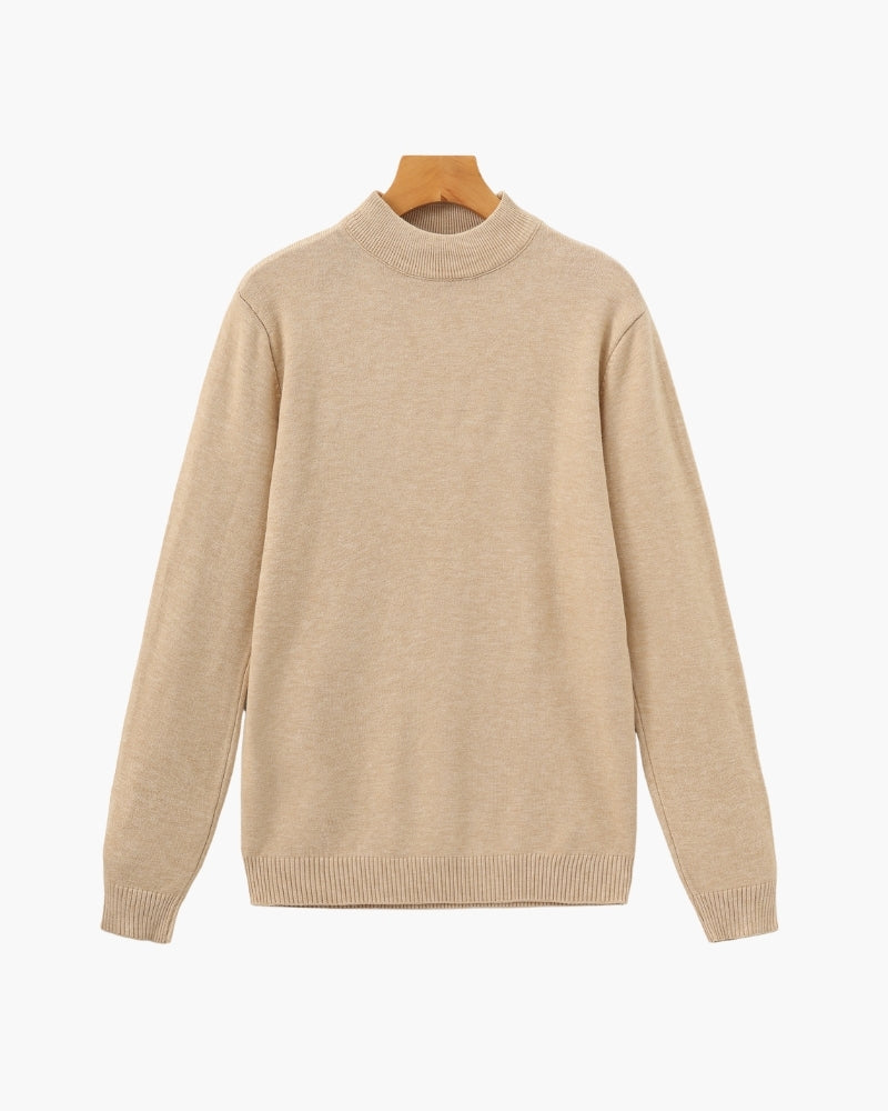 Essential Ribbed Mock Neck Sweater