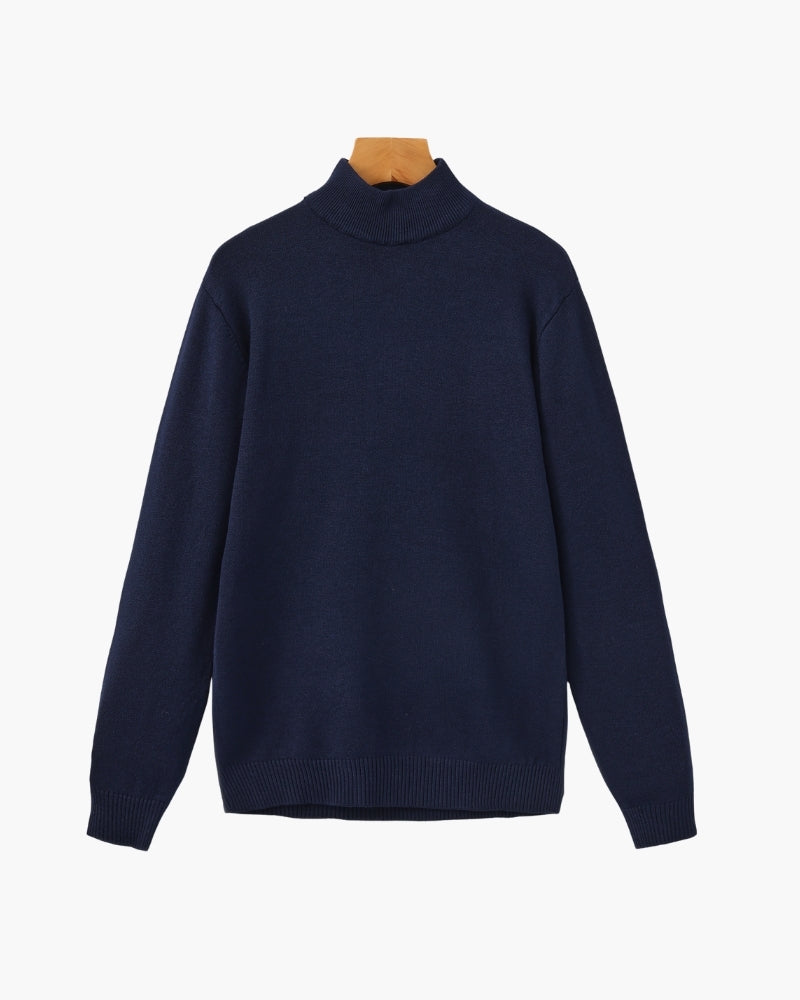 Essential Ribbed Mock Neck Sweater