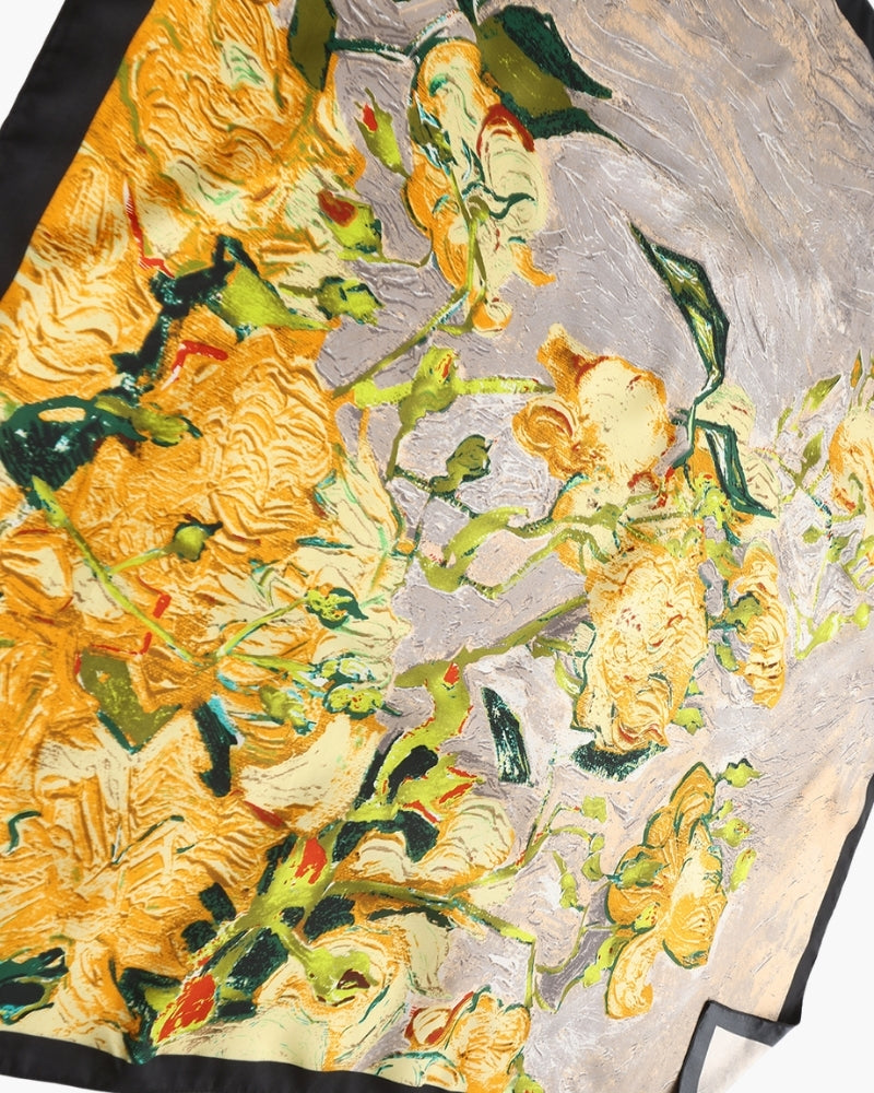 Old Money Impressionist Garden Scarf