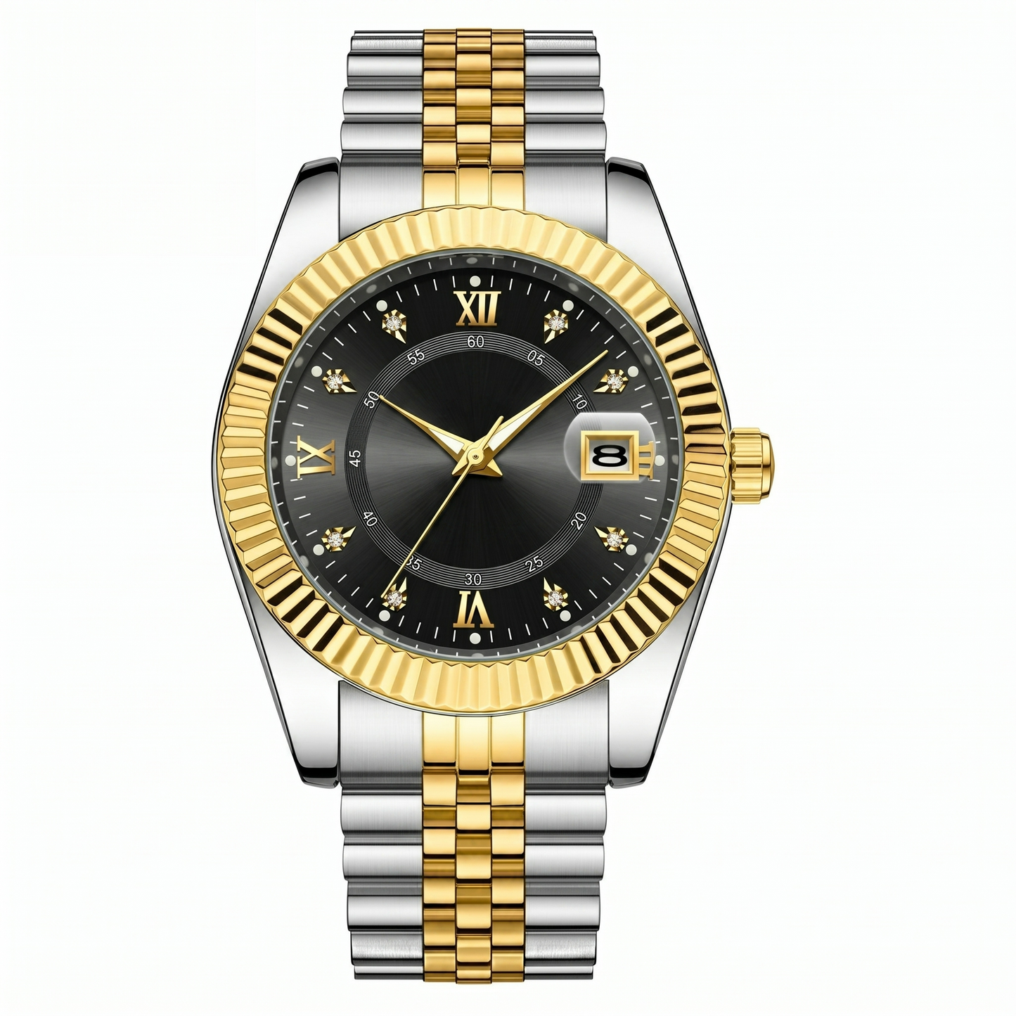 Goldenstar – 40Mm Watch| Waterproof| Stainless Steel