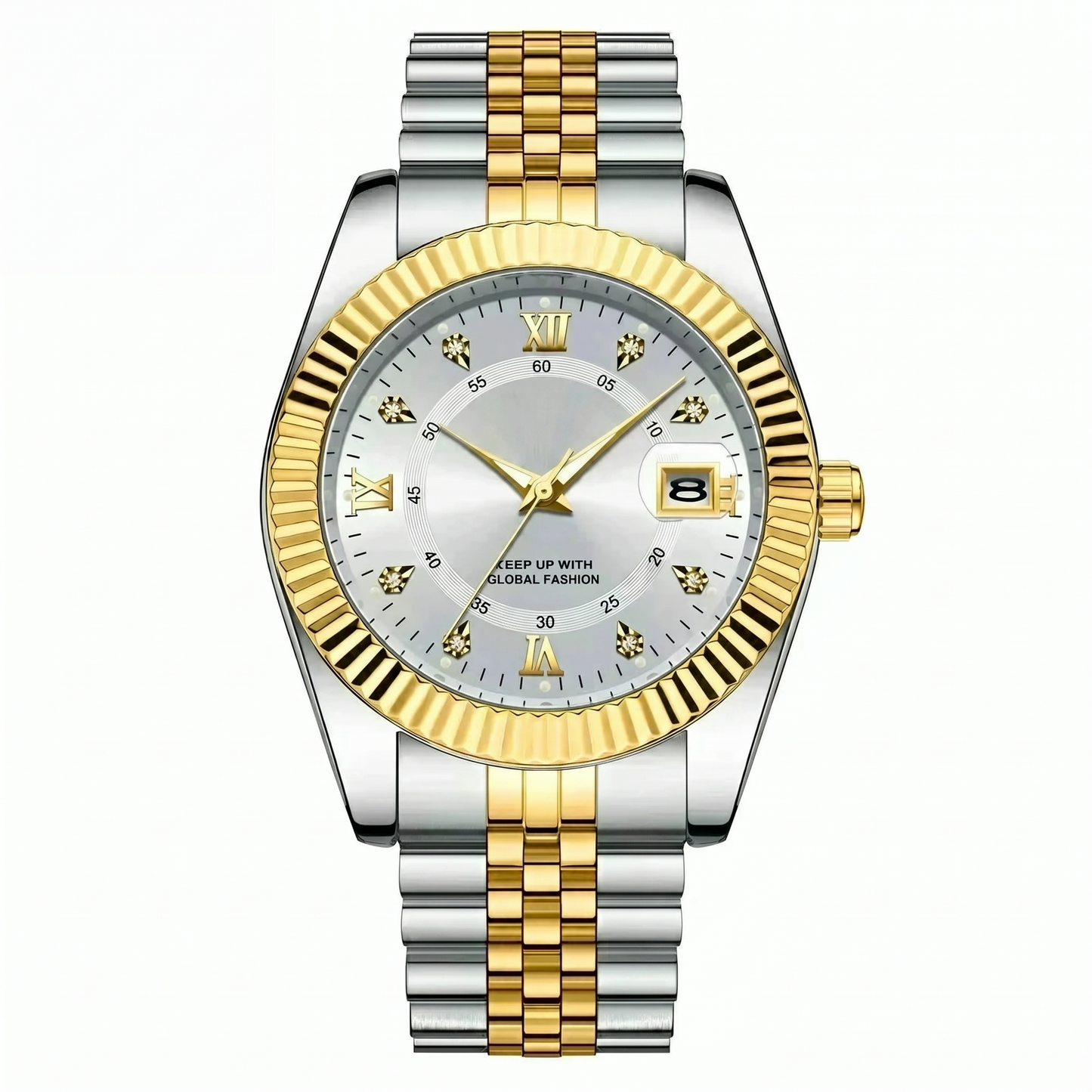 Goldenstar – 40Mm Watch| Waterproof| Stainless Steel