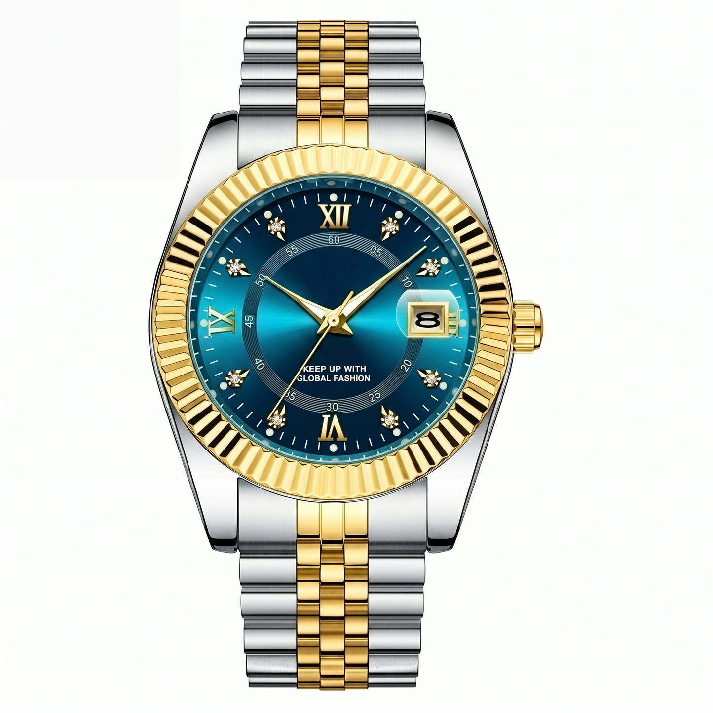 Goldenstar – 40Mm Watch| Waterproof| Stainless Steel