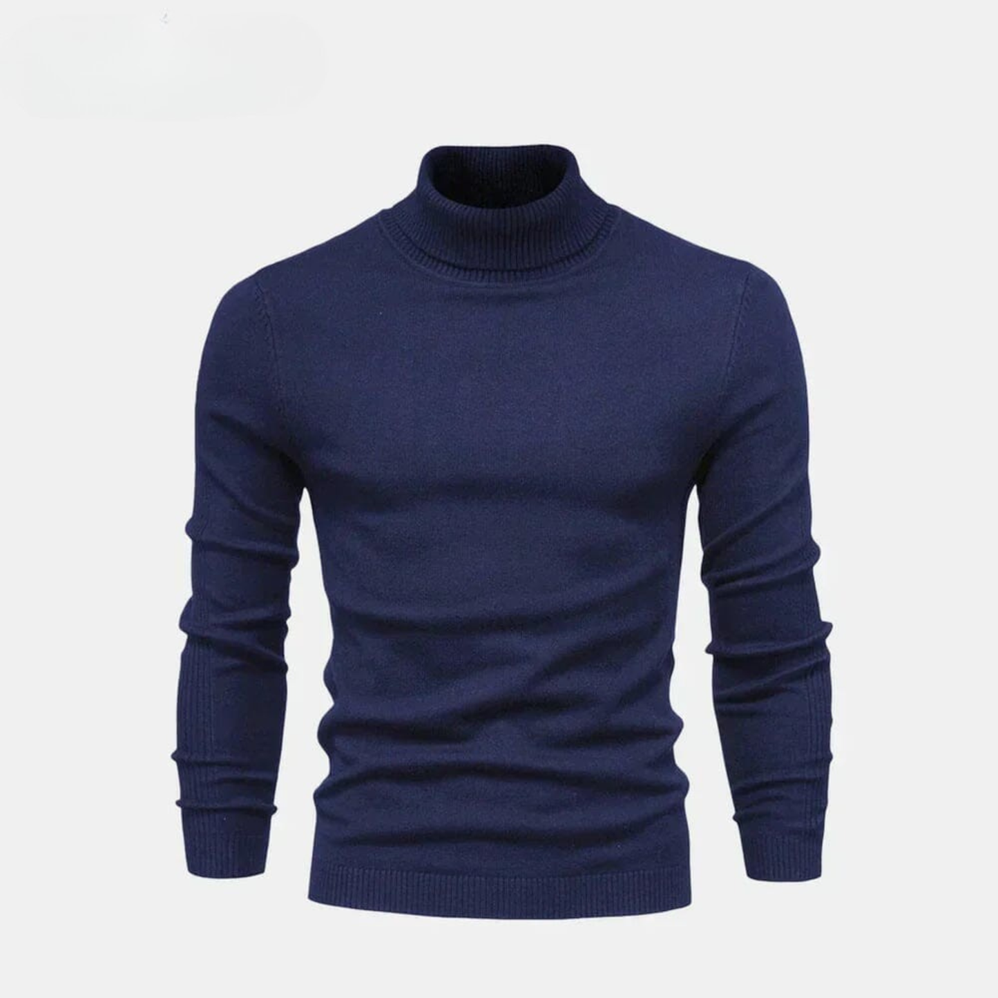 Turtleneck Cable-Knit Wool Knit Sweater