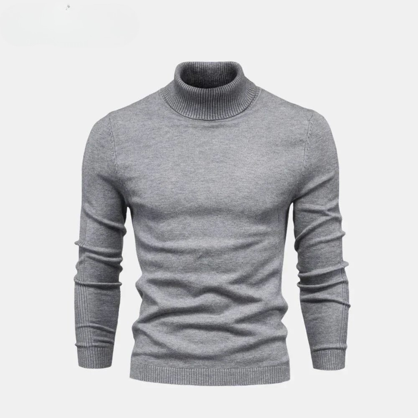 Turtleneck Cable-Knit Wool Knit Sweater