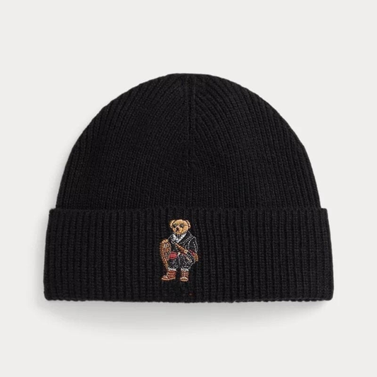 Bear Rib-Knit Beanie