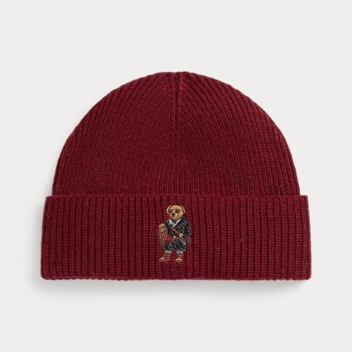Bear Rib-Knit Beanie