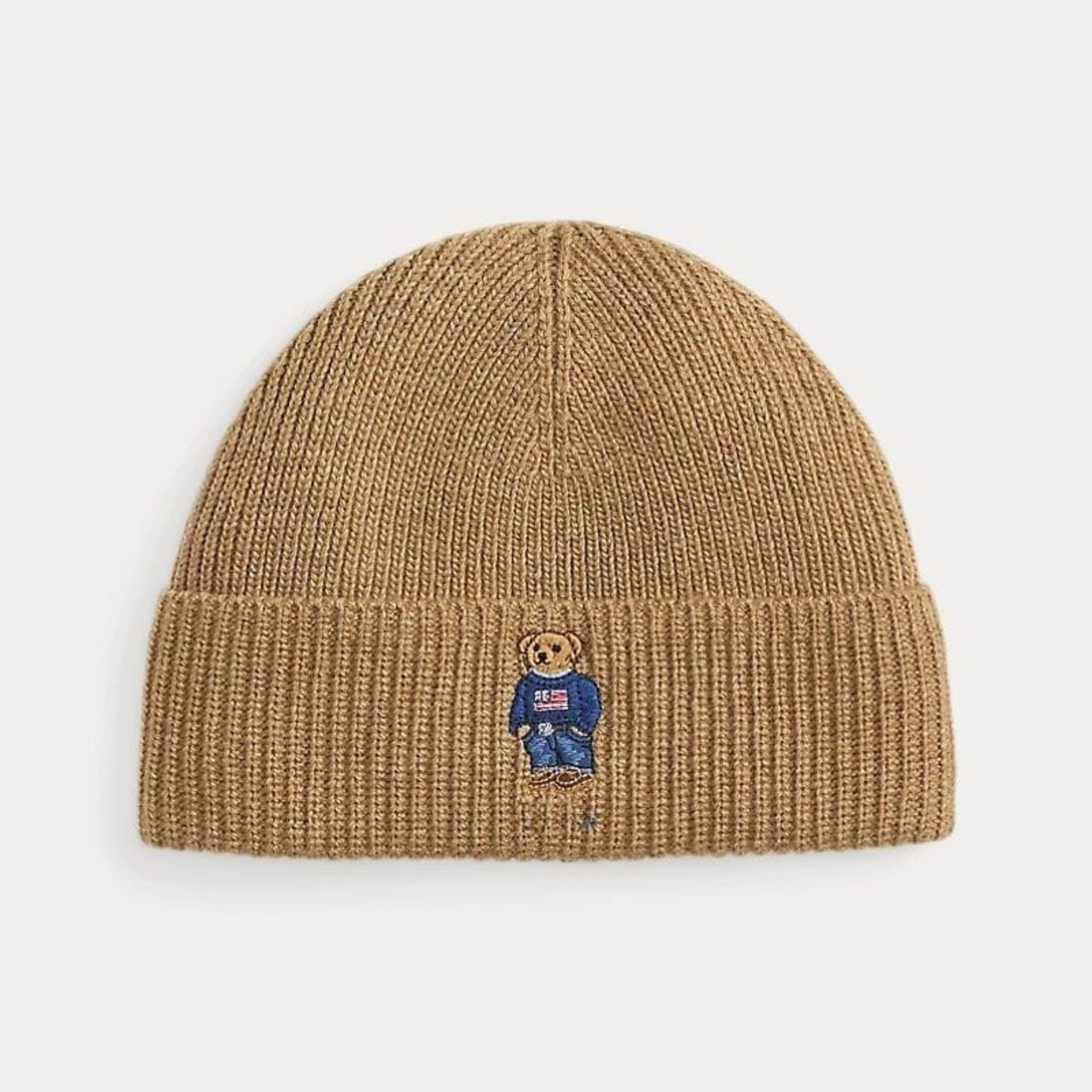 Bear Ribbed Knit Hat