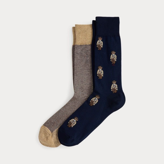 Bear Trouser Sock 2-Pack