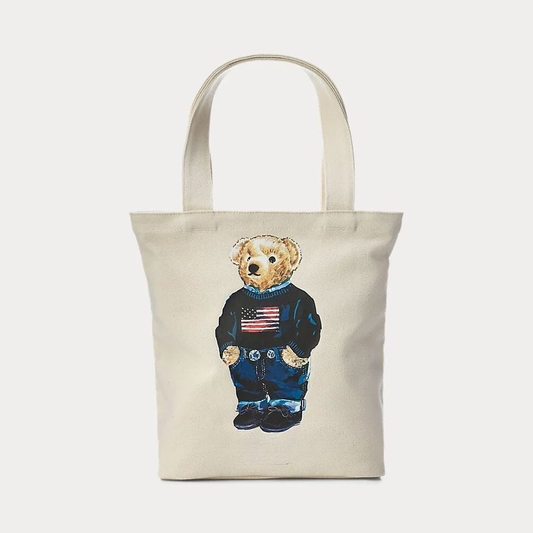 Bear Cotton Canvas Tote