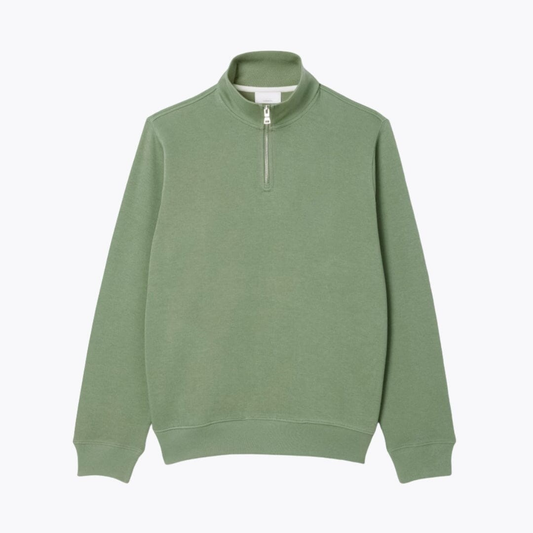 Zip-Up High Neck Sweatshirt