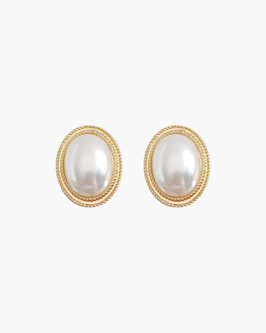 Radiance Oval Pearl Studs