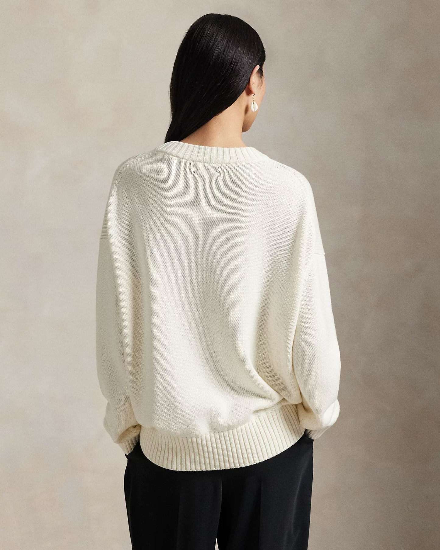 Bear Cotton Crew Neck Sweater