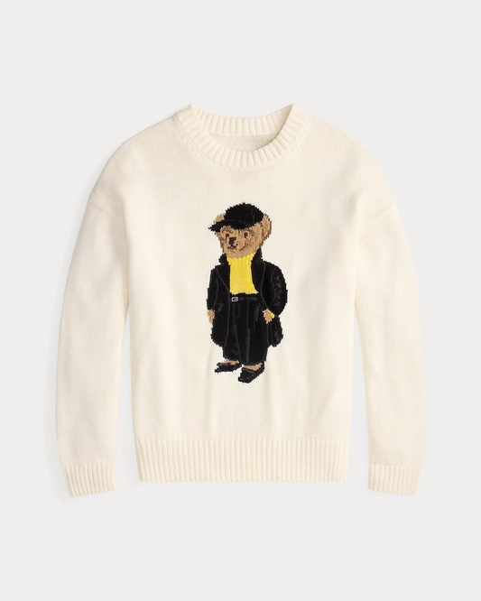 Bear Cotton Crew Neck Sweater