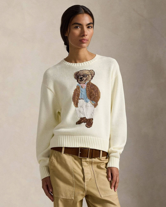 Bear Cotton Crewneck Sweater