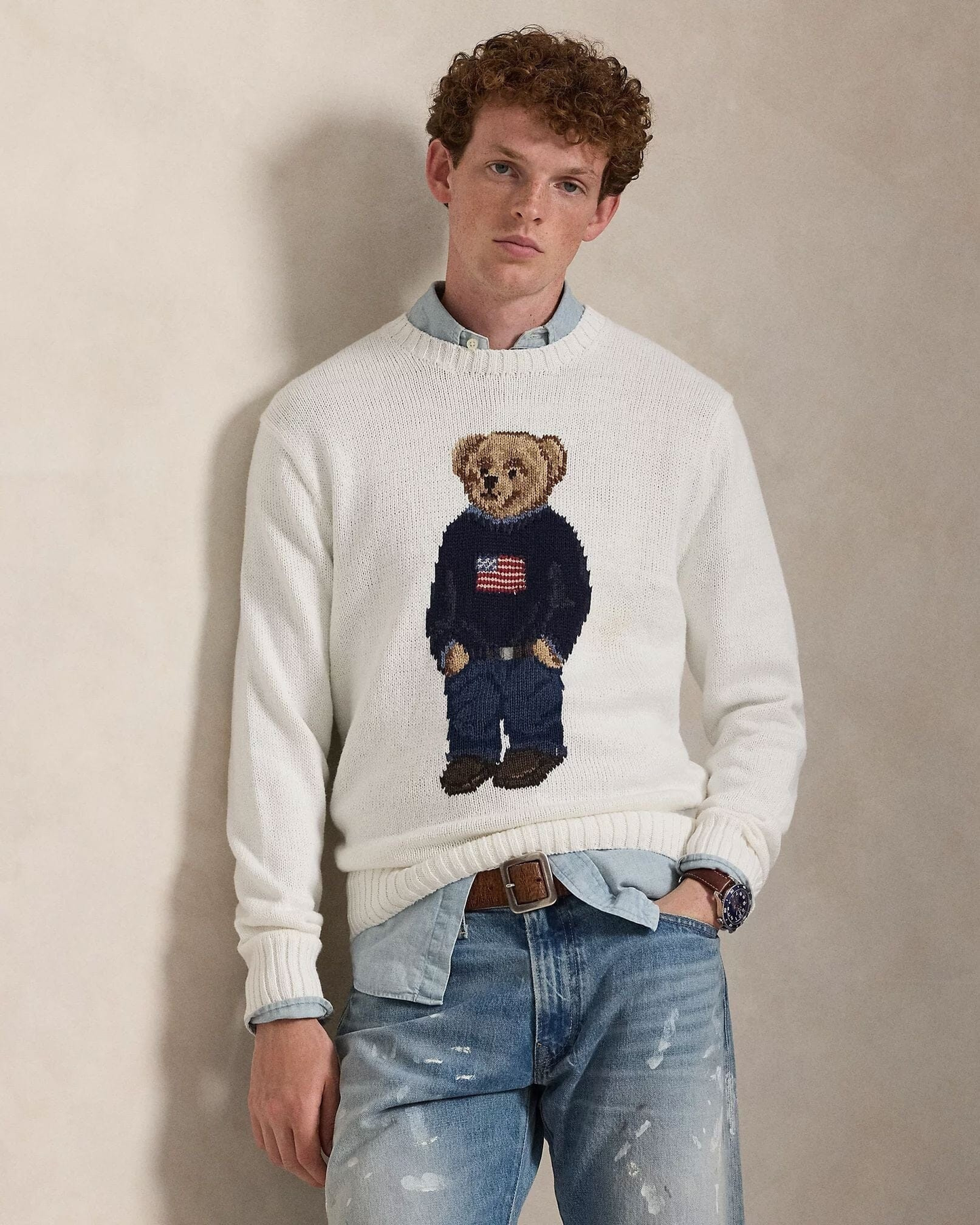 Bear Cotton-Linen Sweater
