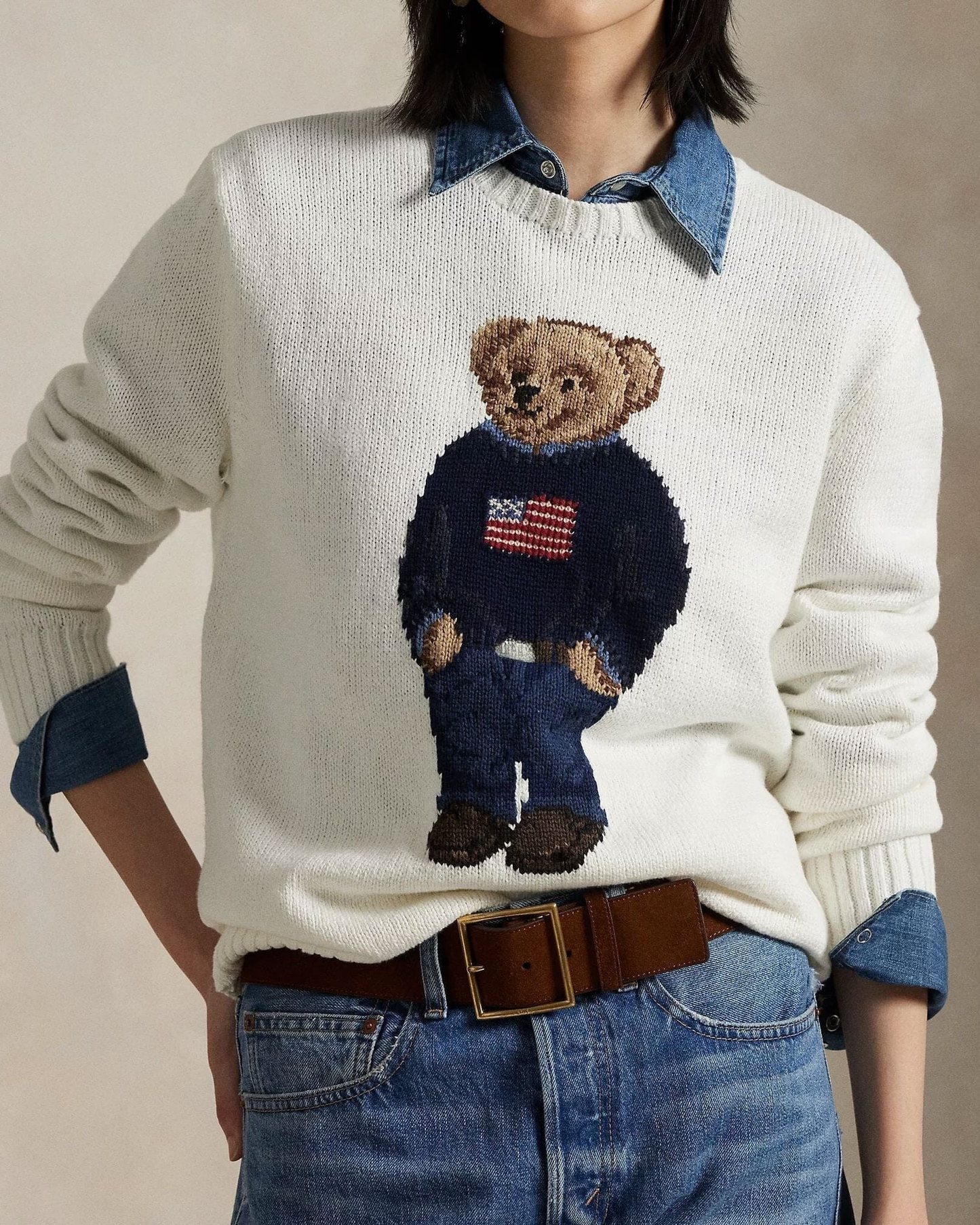 Bear Cotton-Linen Sweater