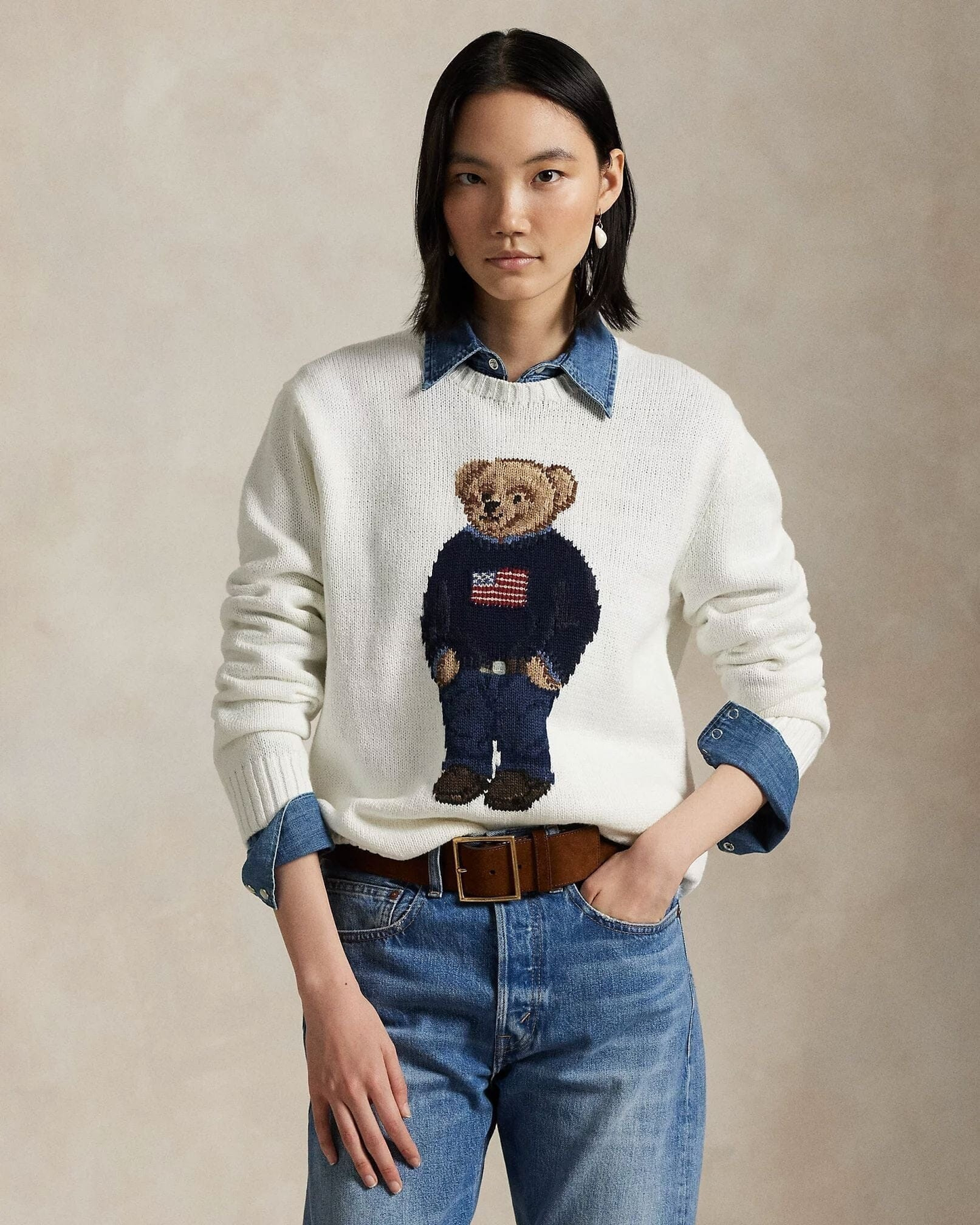 Bear Cotton-Linen Sweater