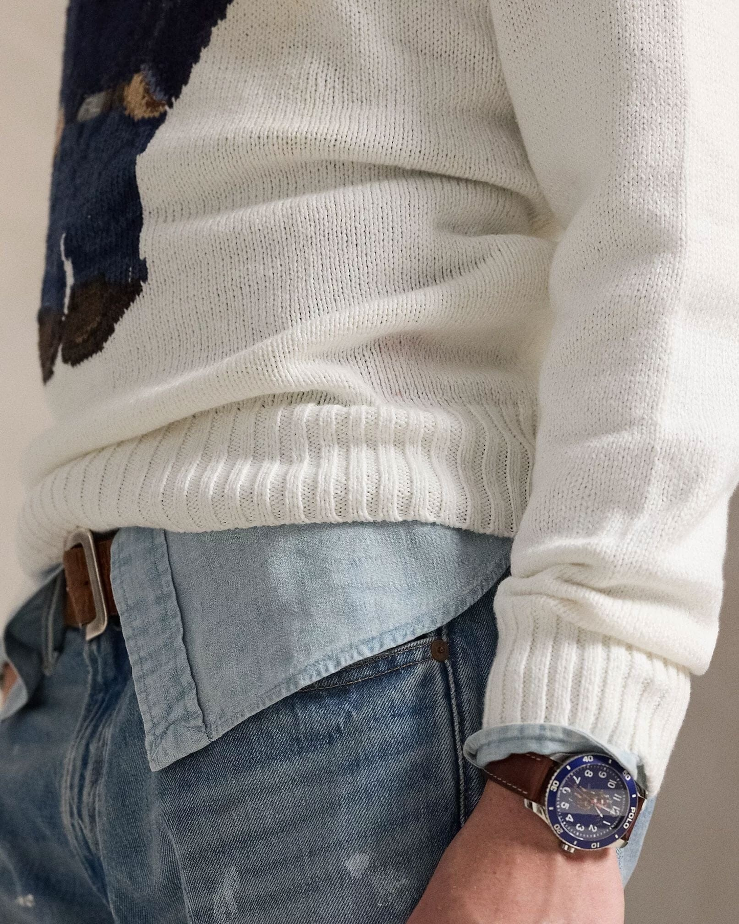 Bear Cotton-Linen Sweater