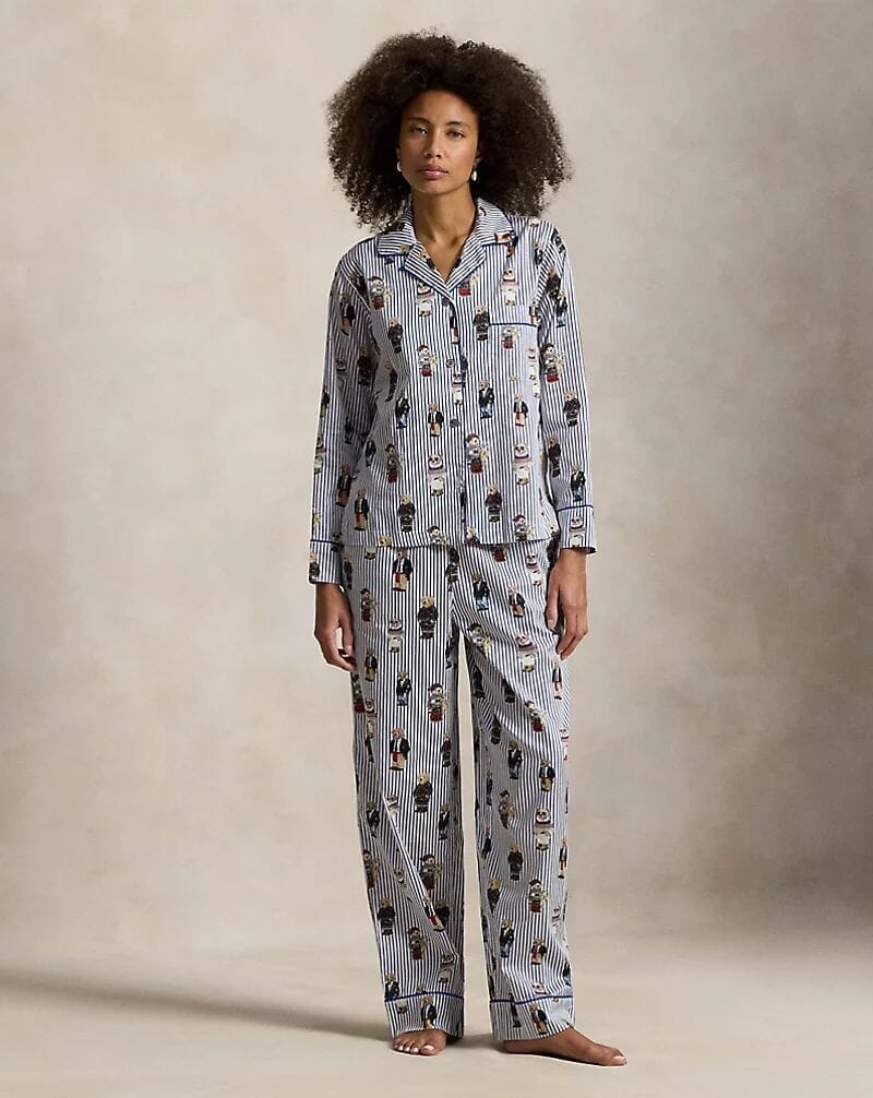 Bear Cotton Sateen Pajama Set