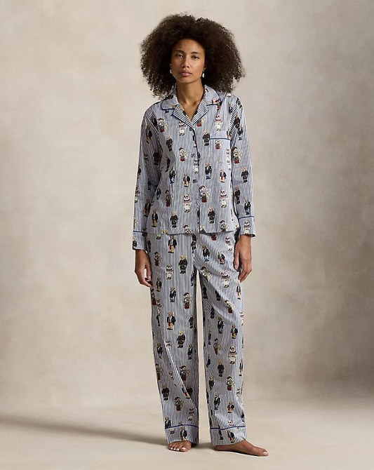Bear Cotton Sateen Pajama Set