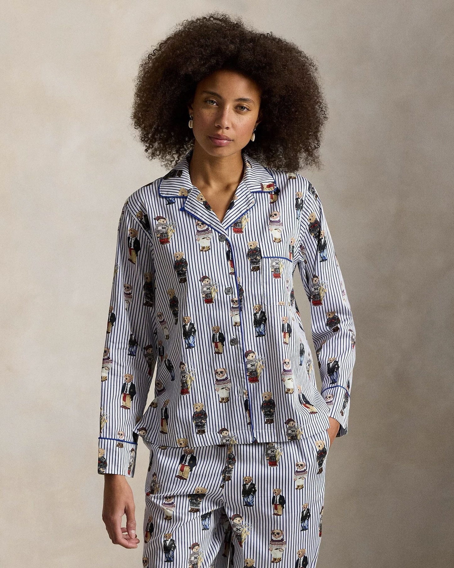 Bear Cotton Sateen Pajama Set