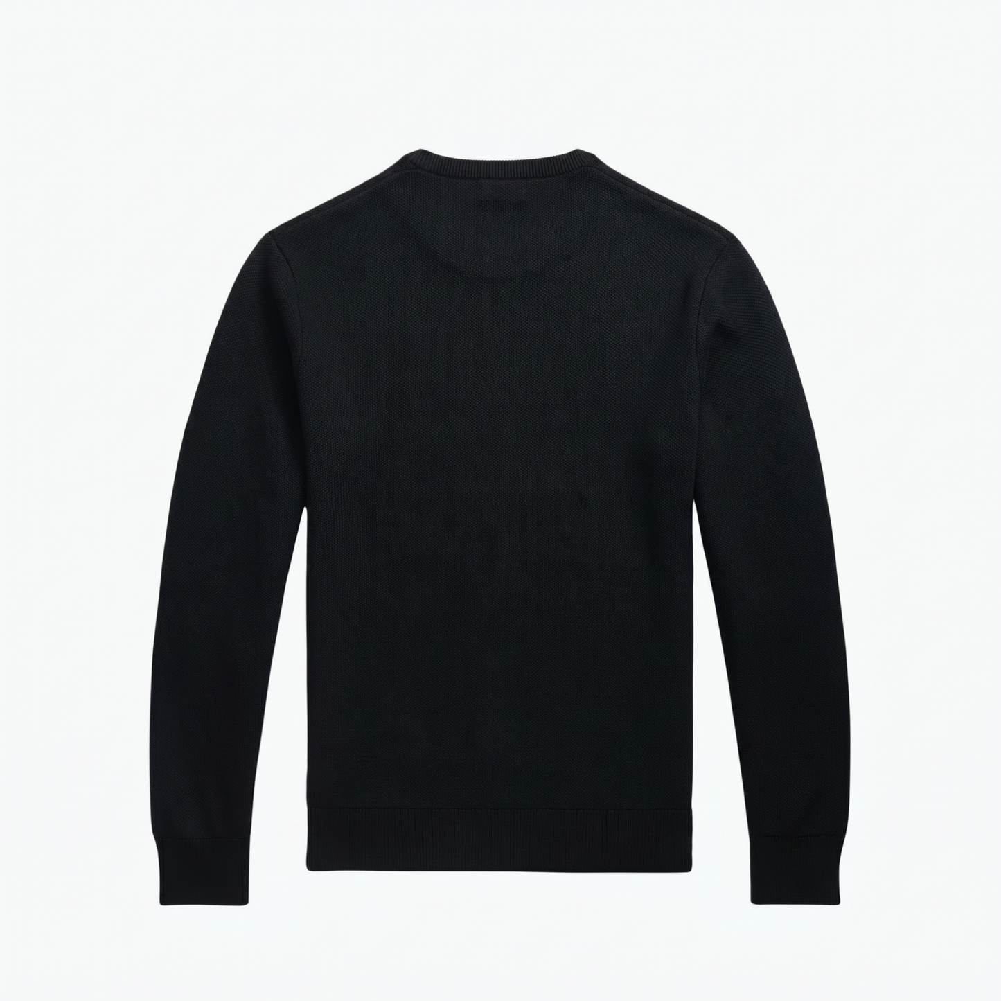 Mesh-Knit Cotton Crewneck Sweater
