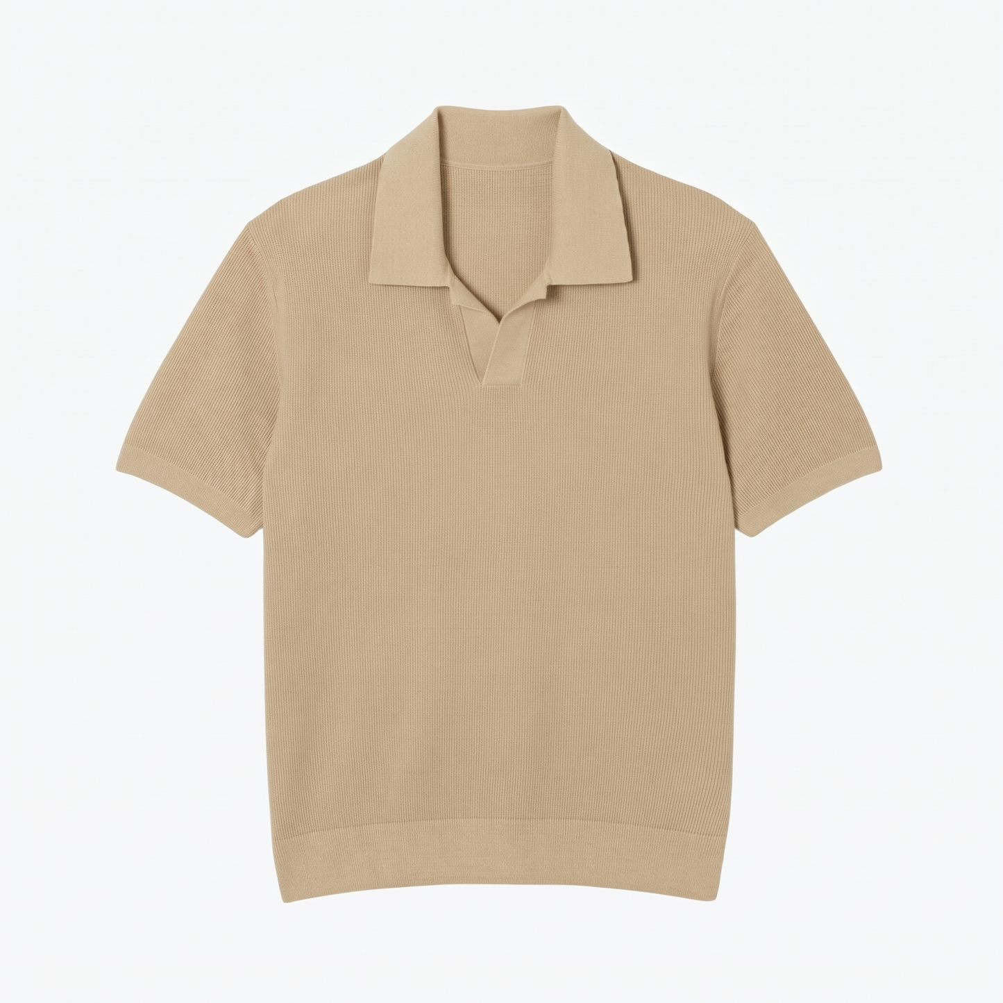 Cotton Blend Open  Collar Sweater