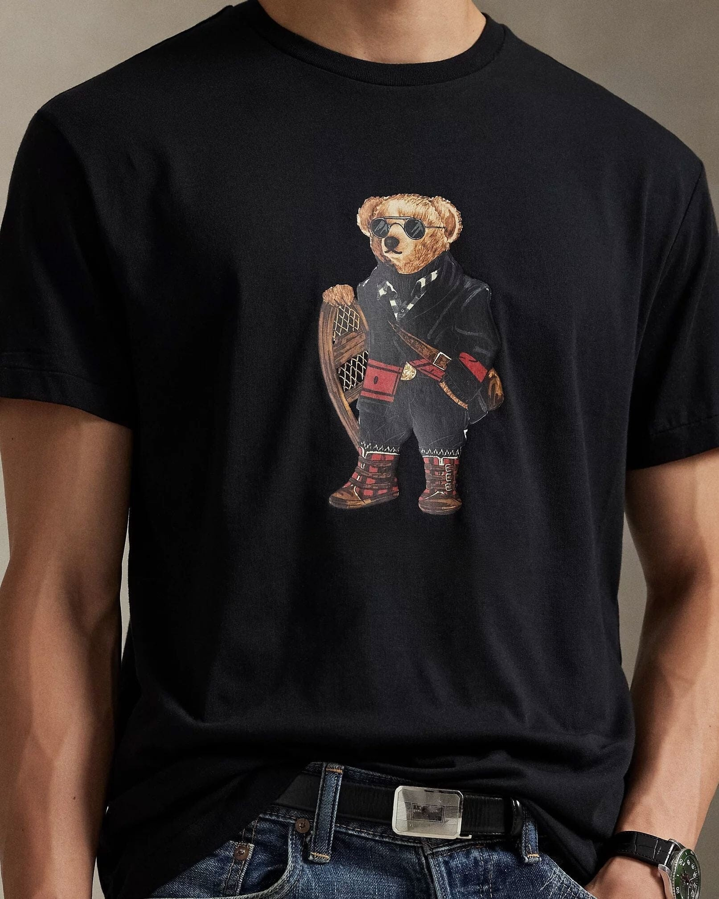 Classic Fit  Bear Jersey T-Shirt