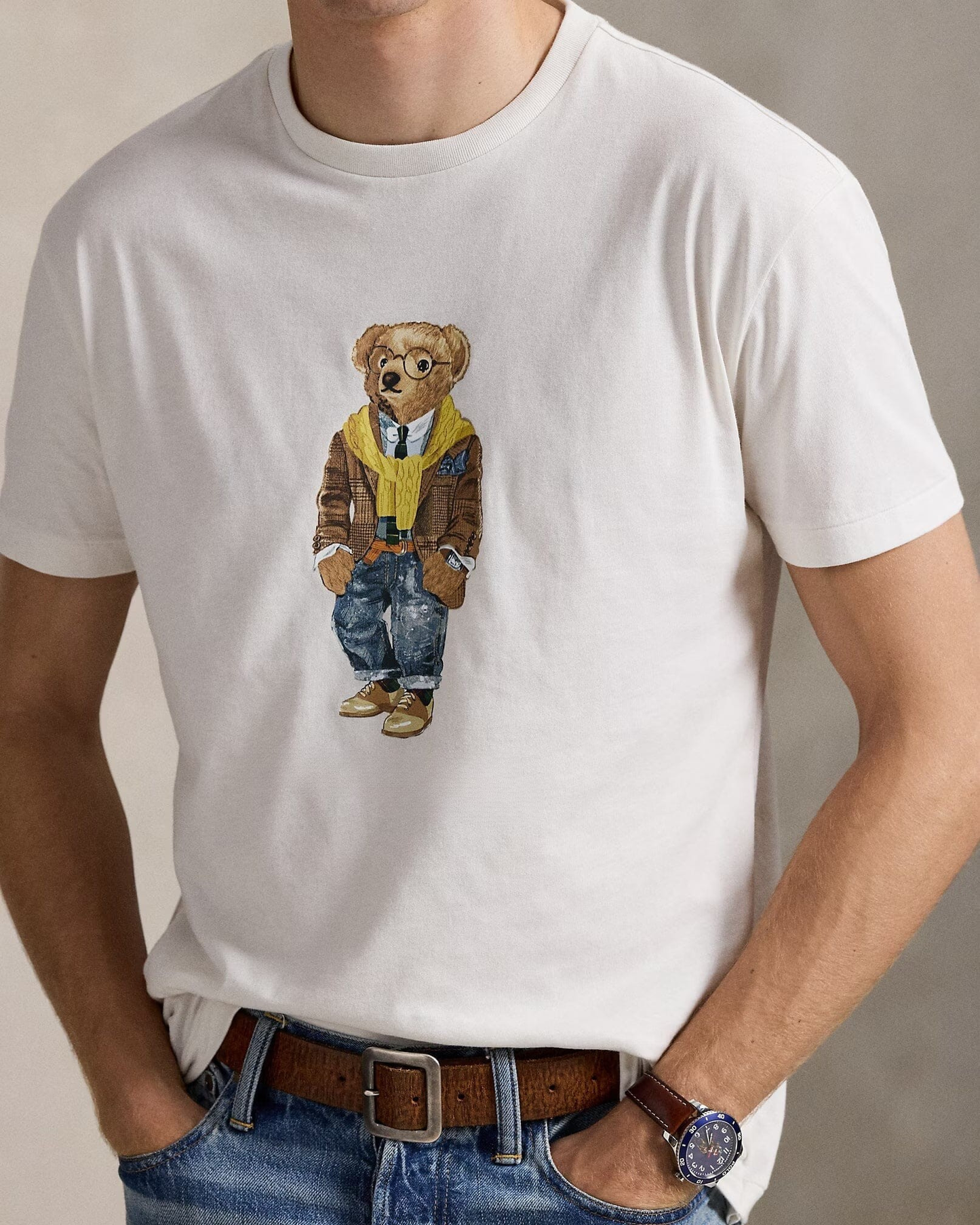 Classic Fit  Bear Jersey T-Shirt