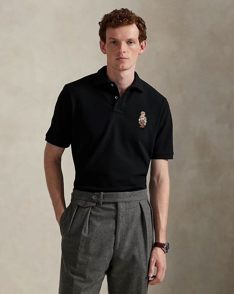 Classic Fit  Bear Mesh Shirt