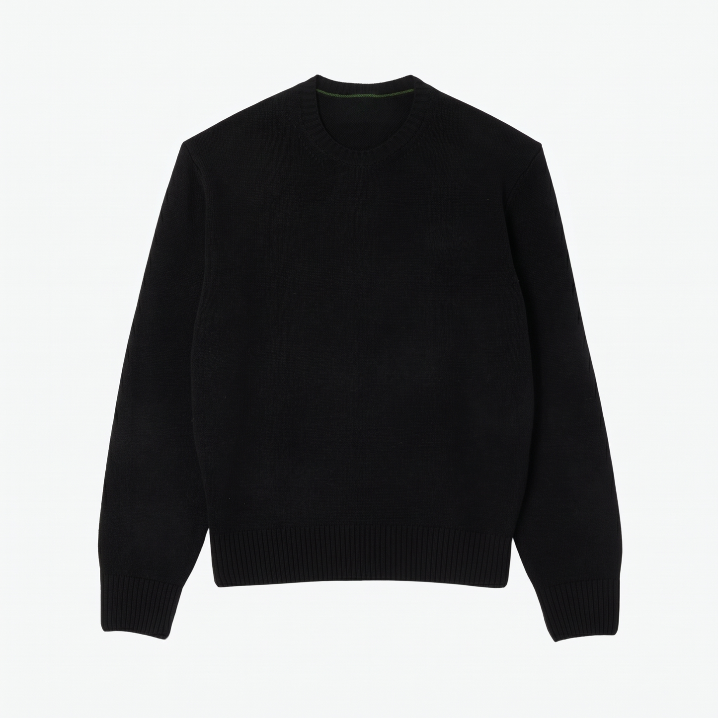 Carded Wool Crew Neck Sweater