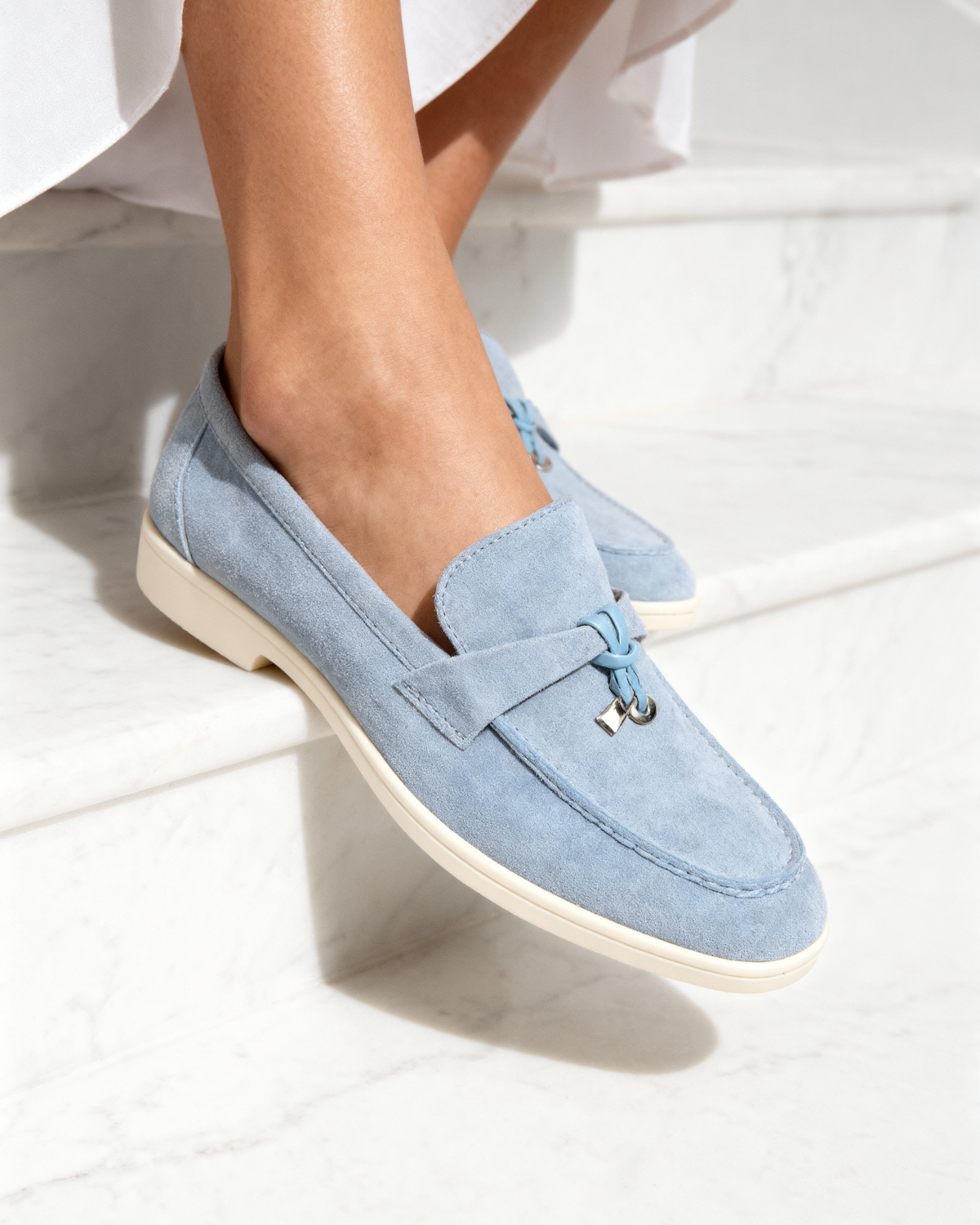 Old Money Suede Lady Loafers