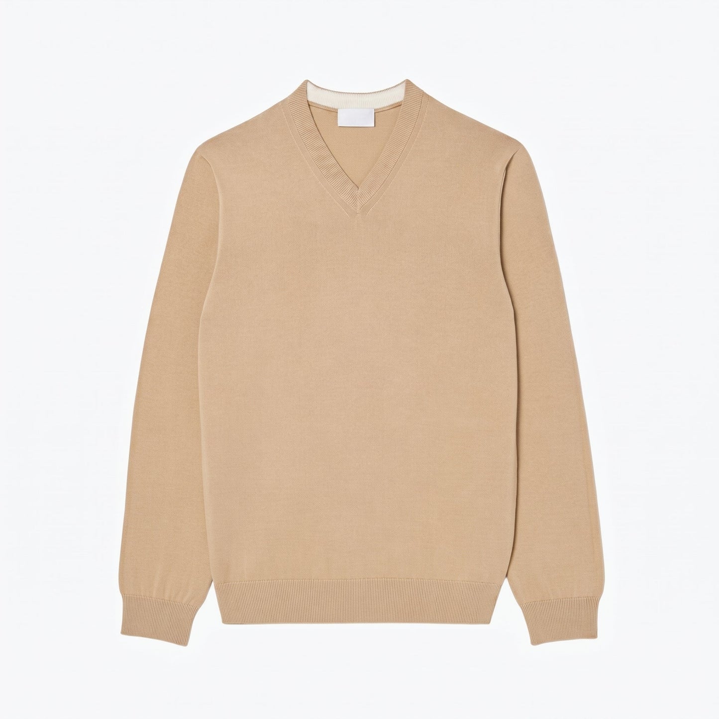 Monochrome Cotton V-Neck Sweater