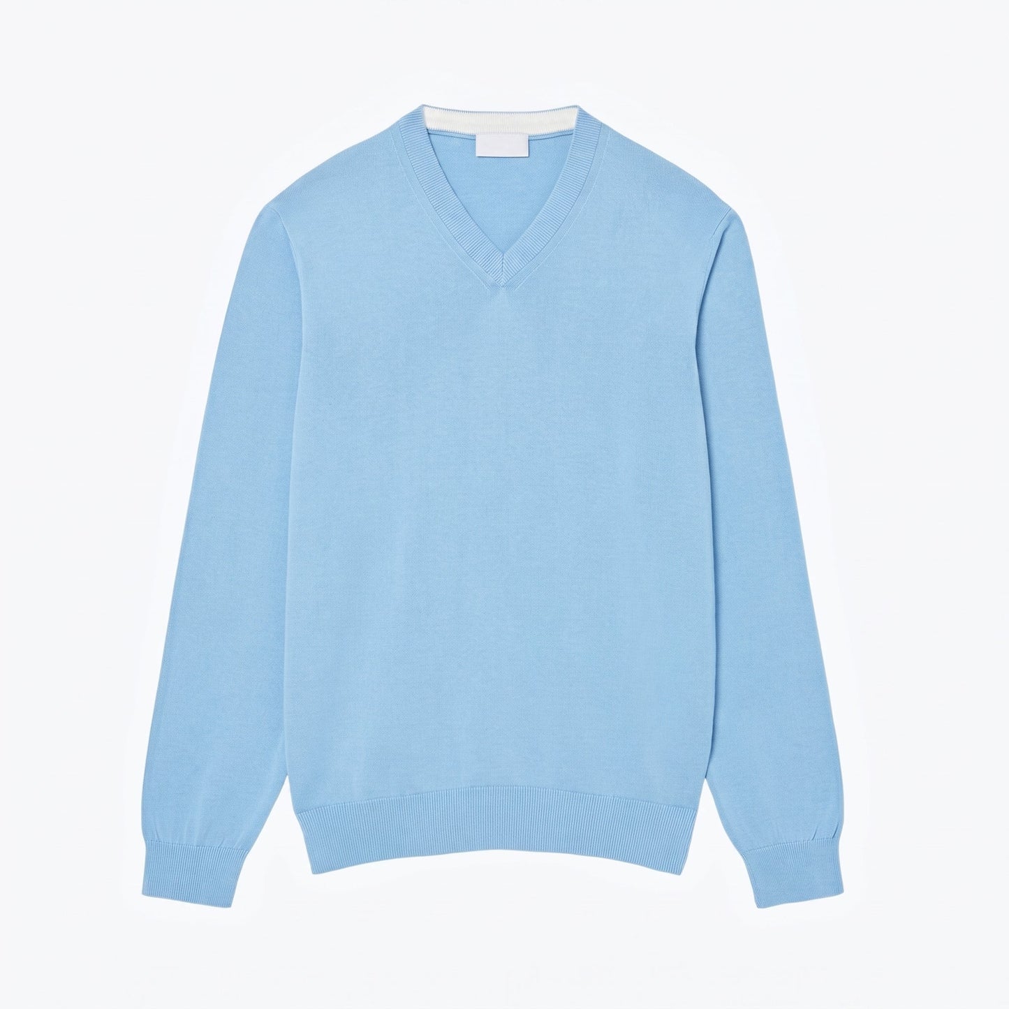 Monochrome Cotton V-Neck Sweater