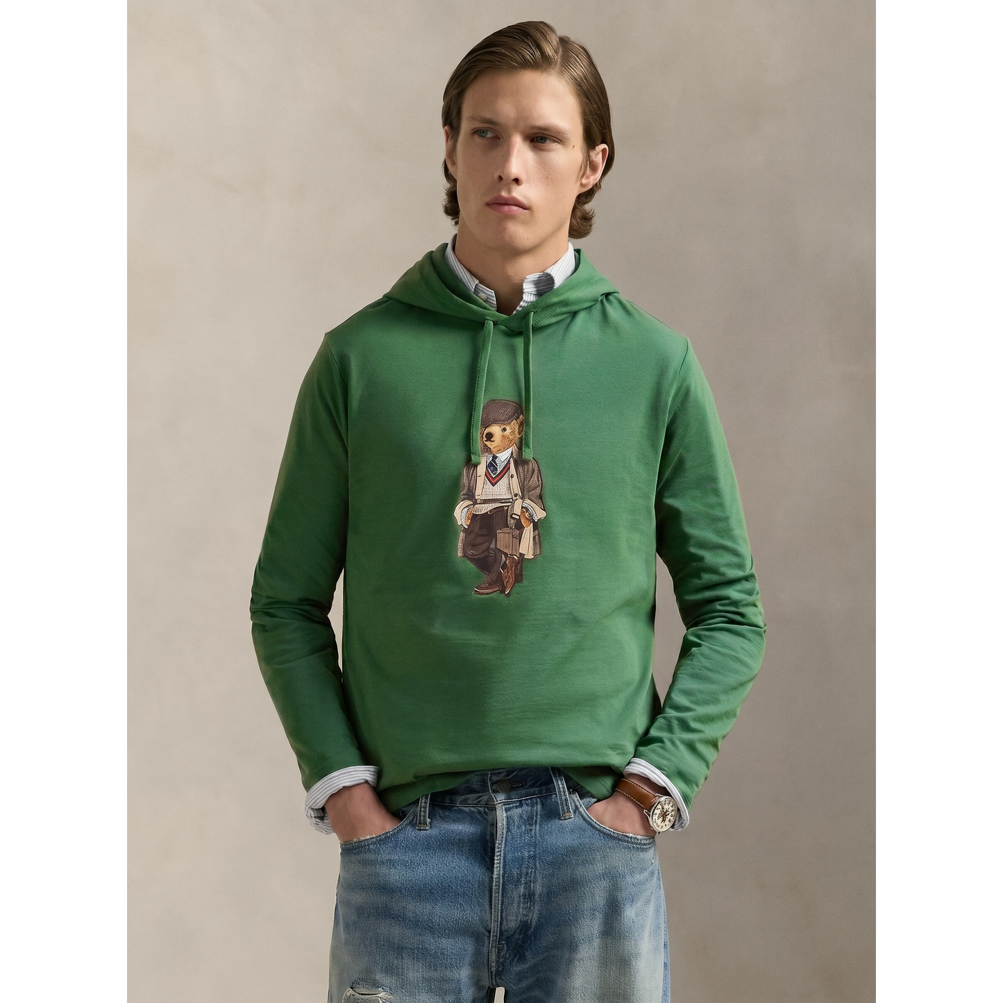 Bear Jersey Hooded T-Shirt