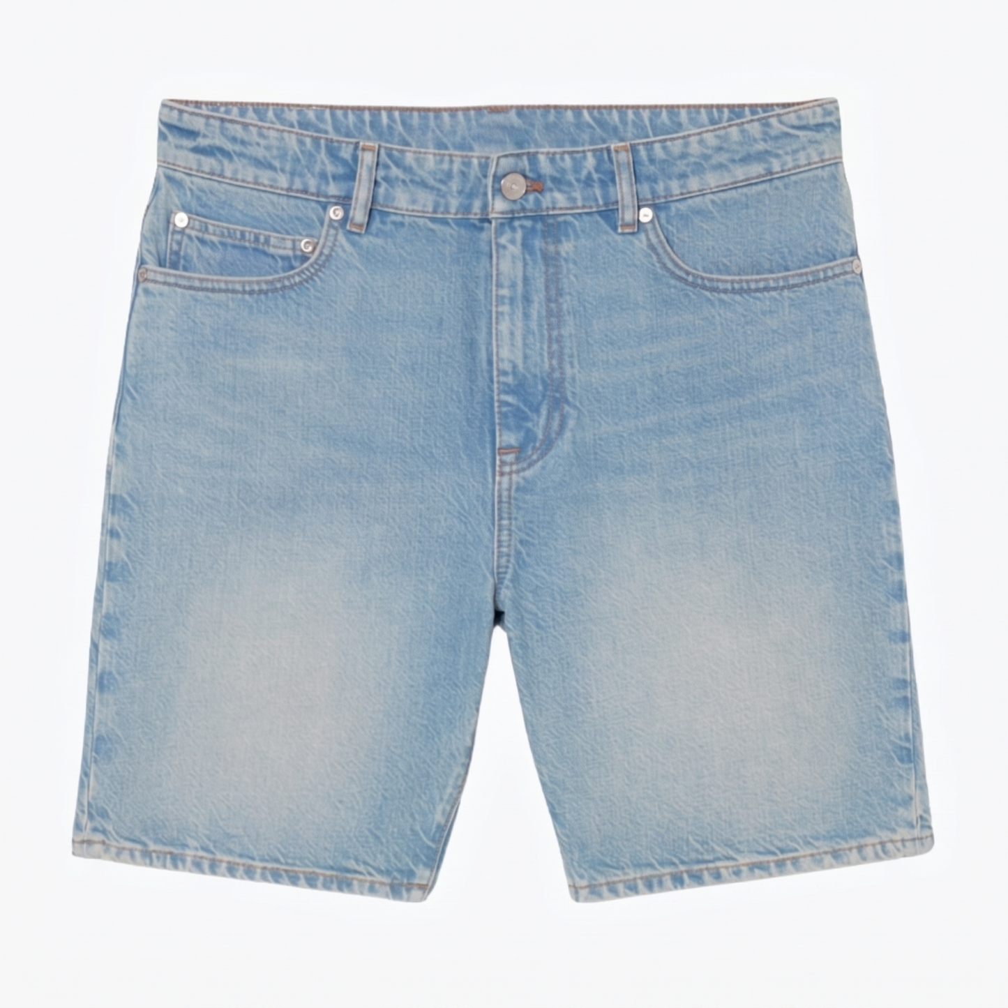 Straight Fit Denim Bermuda Shorts
