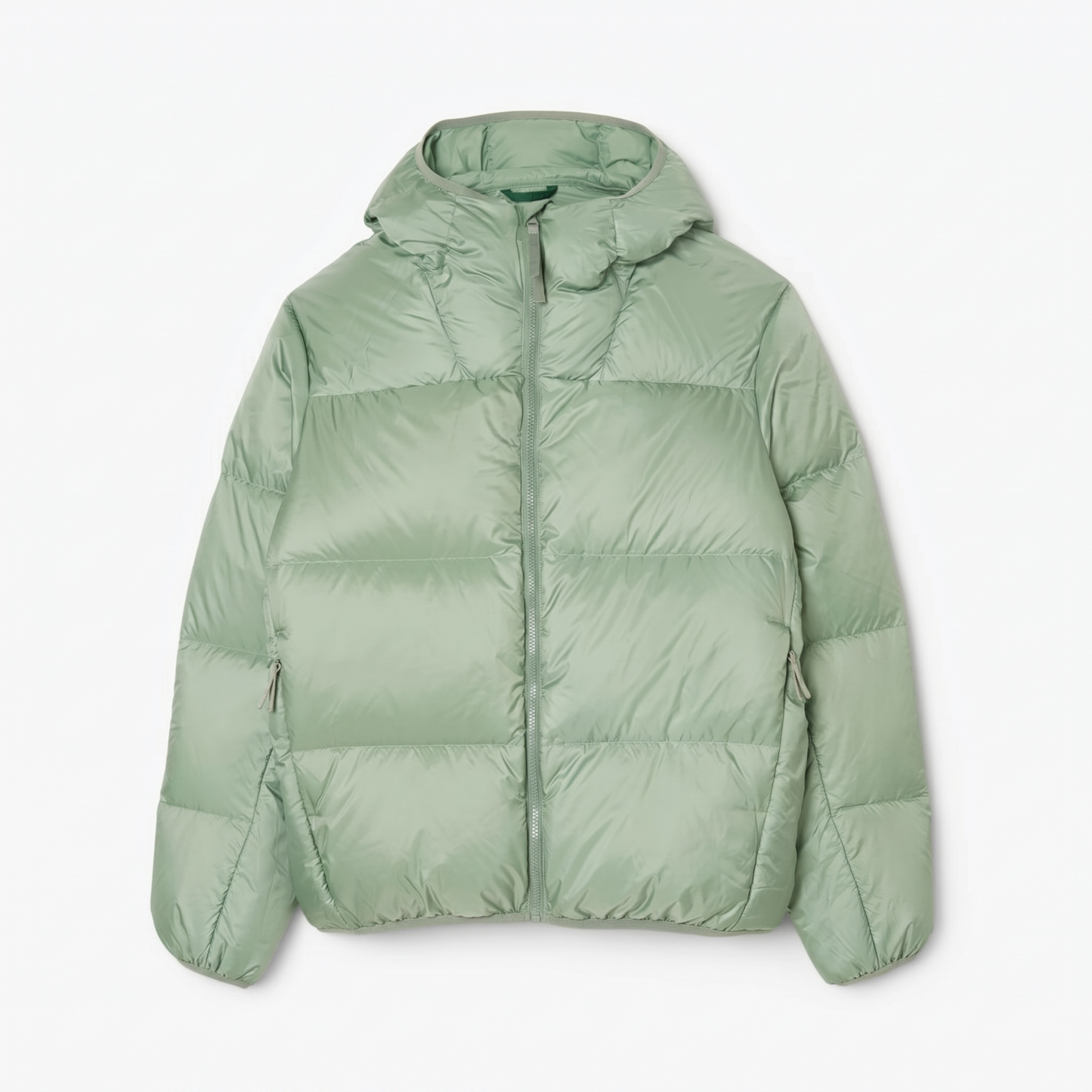Short Water-Repellent Hooded Puffed Jacket