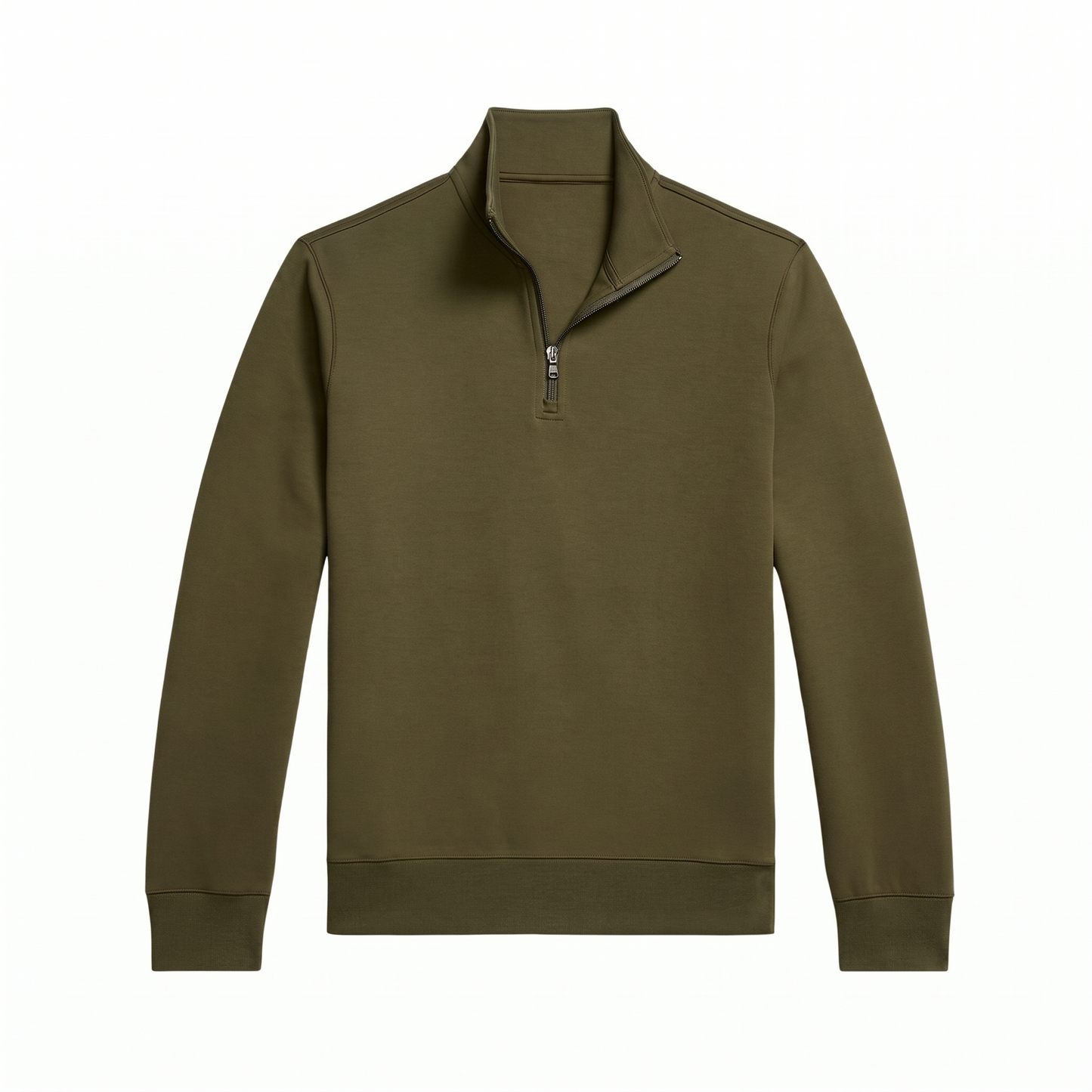 Double-Knit Mockneck Pullover