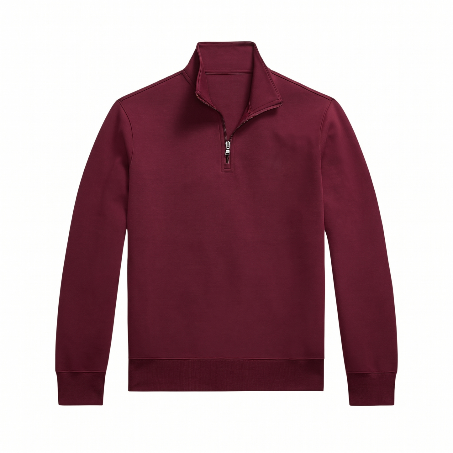 Double-Knit Mockneck Pullover