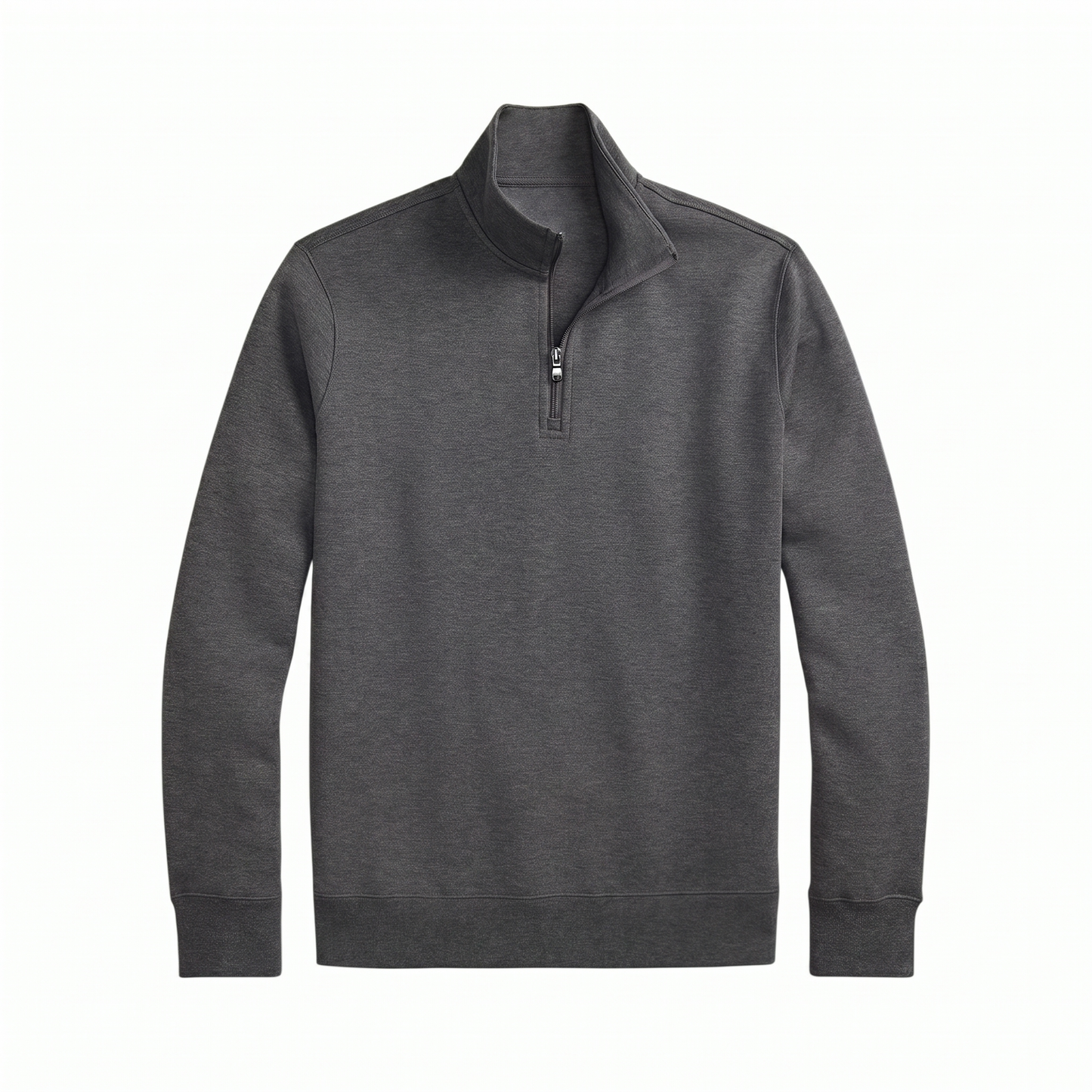 Double-Knit Mockneck Pullover