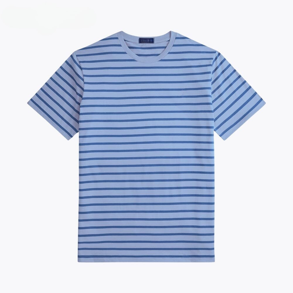 Striped Jersey Crewneck T-Shirt