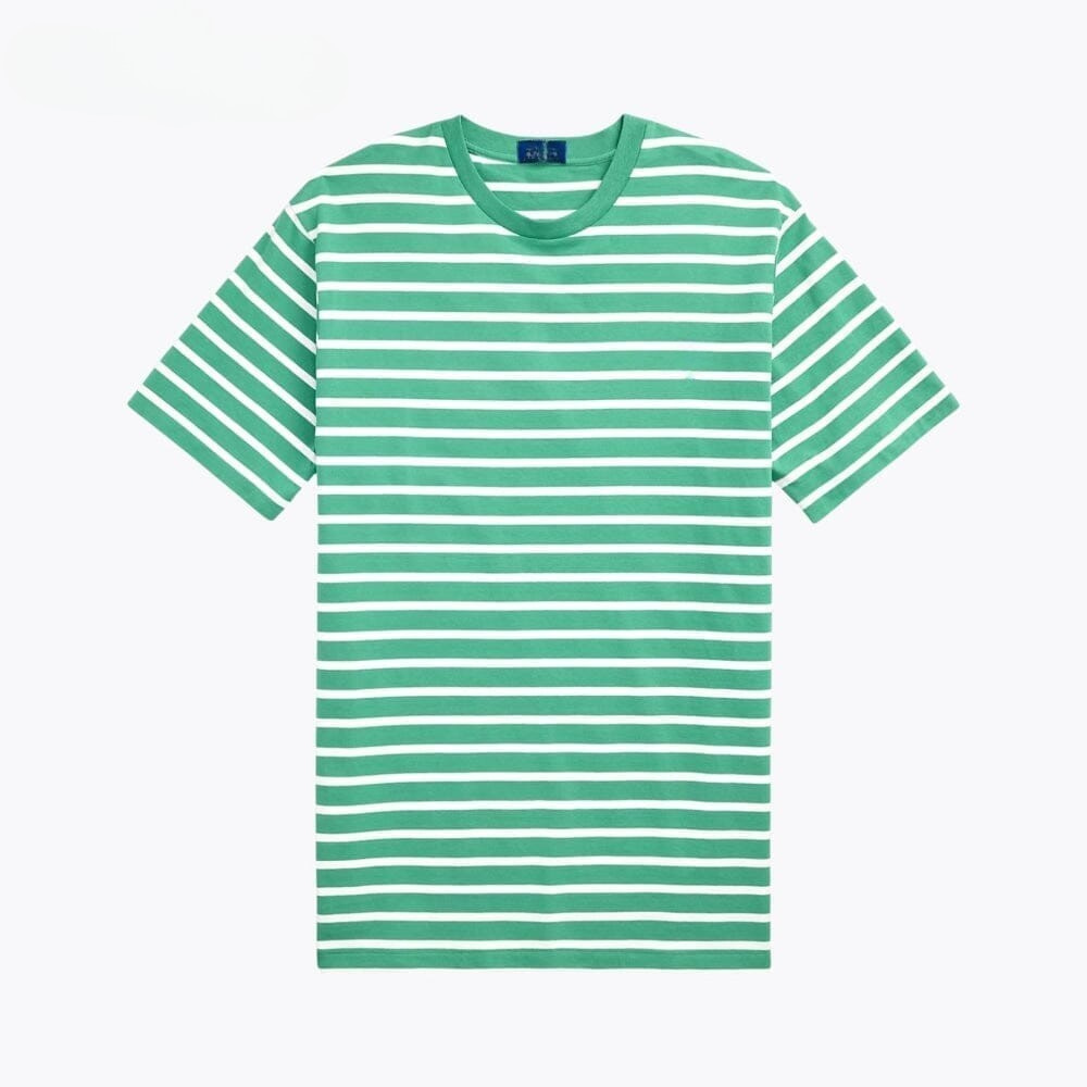 Striped Jersey Crewneck T-Shirt