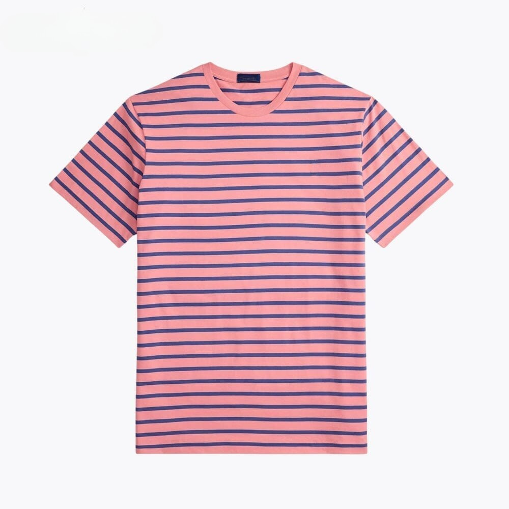 Striped Jersey Crewneck T-Shirt