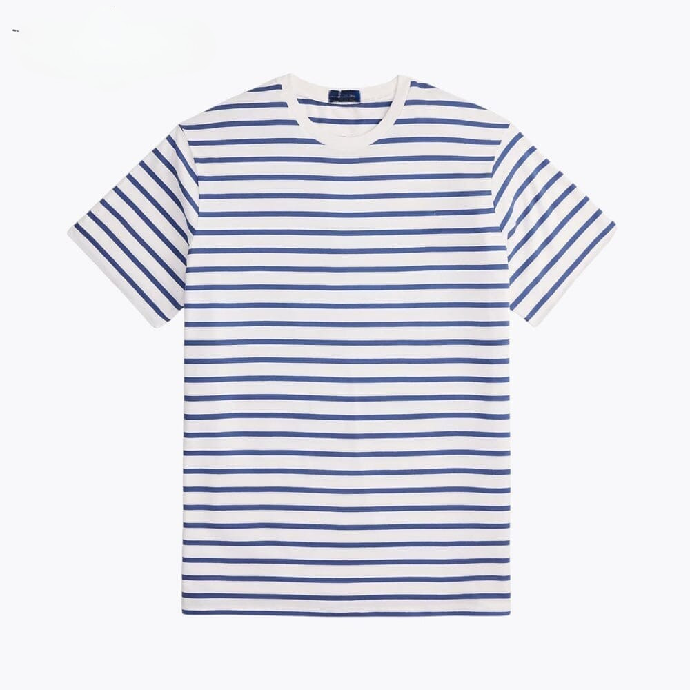 Striped Jersey Crewneck T-Shirt