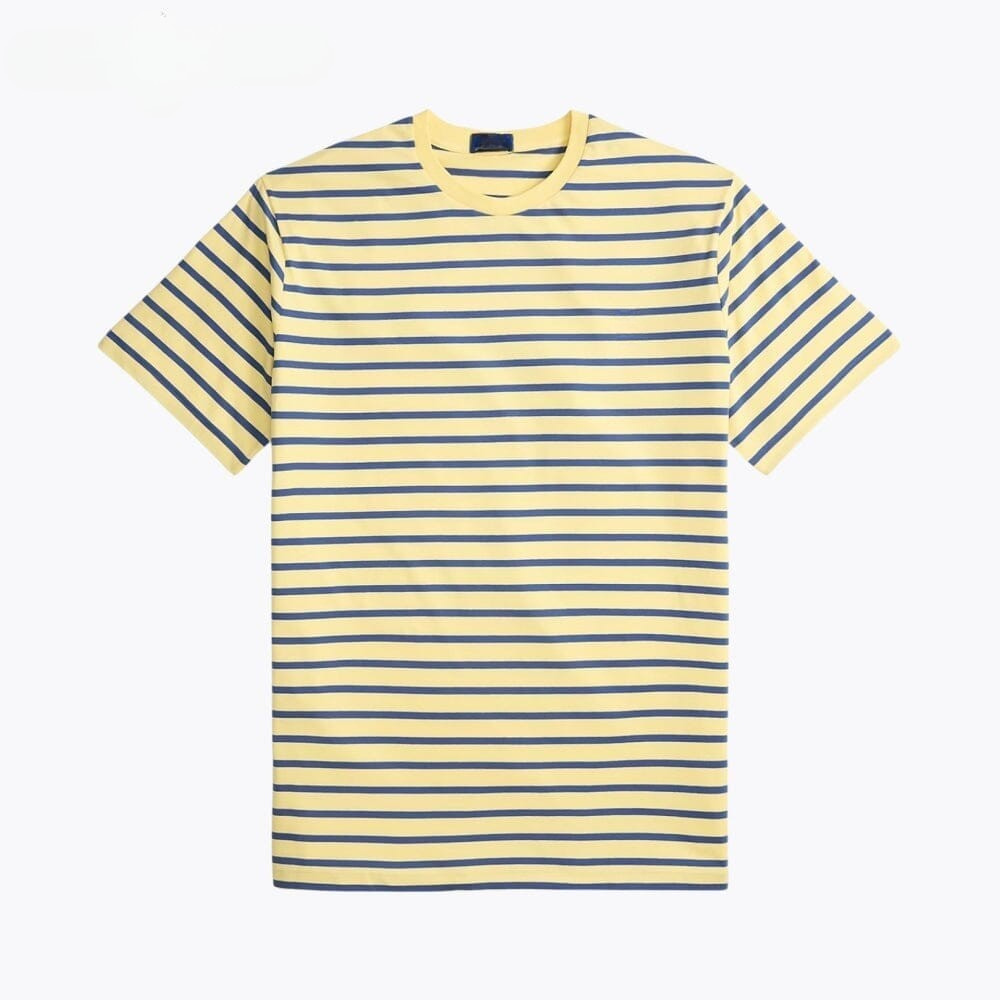 Striped Jersey Crewneck T-Shirt