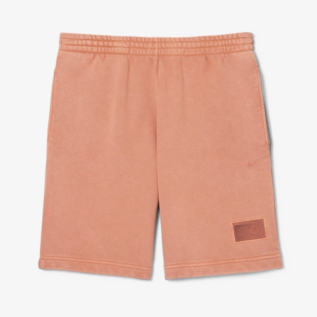 Washed Effect Cotton Fleece Shorts